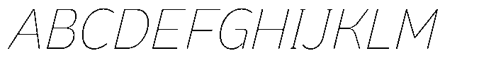 Bernadete Thin Italic Font UPPERCASE