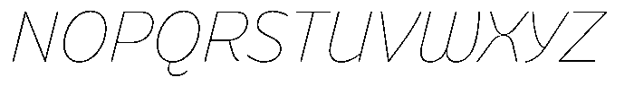 Bernadete Thin Italic Font UPPERCASE