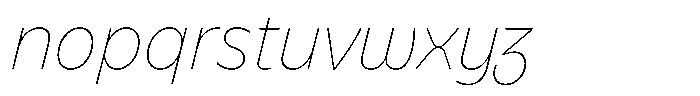 Bernadete Thin Italic Font LOWERCASE