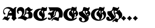 Bernard Fraktur Rounded Font UPPERCASE