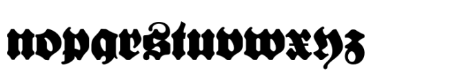 Bernard Fraktur Rounded Font LOWERCASE