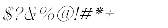 Berneray Serif Extra Light Italic Font OTHER CHARS