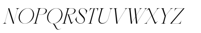 Berneray Serif Extra Light Italic Font UPPERCASE