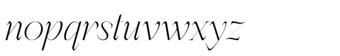 Berneray Serif Extra Light Italic Font LOWERCASE