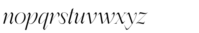 Berneray Serif Light Italic Font LOWERCASE