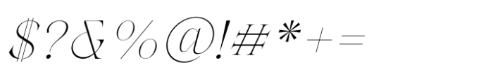 Berneray Serif Thin Italic Font OTHER CHARS
