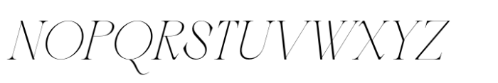 Berneray Serif Thin Italic Font UPPERCASE