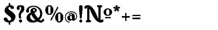 Bernhard Roman Bold Font OTHER CHARS