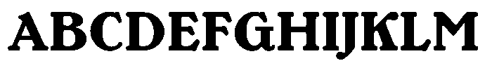 Bernhard Roman Bold Font UPPERCASE