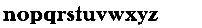Bernhard Roman Bold Font LOWERCASE