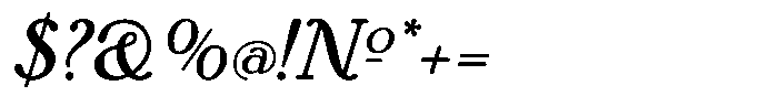 Bernhard Roman Italic Font OTHER CHARS