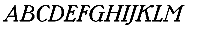 Bernhard Roman Italic Font UPPERCASE