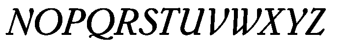 Bernhard Roman Italic Font UPPERCASE