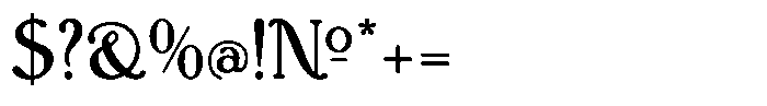 Bernhard Roman Regular Font OTHER CHARS