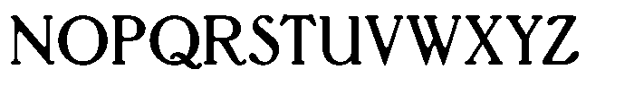 Bernhard Roman Regular Font UPPERCASE