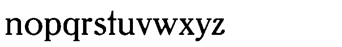 Bernhard Roman Regular Font LOWERCASE