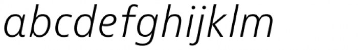 Bernina Sans Light Italic Font LOWERCASE
