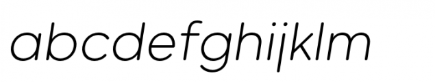 Beround Light Italic Font LOWERCASE