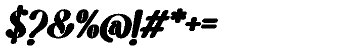 Berryfold Bold Italic Font OTHER CHARS