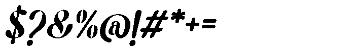 Berryfold Italic Font OTHER CHARS