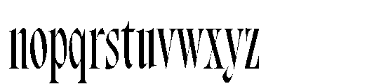 Bersa Serif Regular Font LOWERCASE