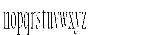 Bersa Serif Thin Font LOWERCASE