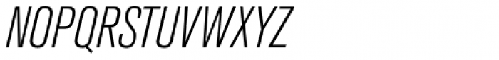 Berthold Akzidenz-Grotesk Light Condensed Italic Font UPPERCASE
