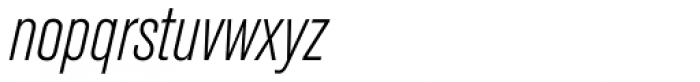 Berthold Akzidenz-Grotesk Light Condensed Italic Font LOWERCASE