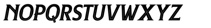 Berverlywood Inline Italic Font UPPERCASE