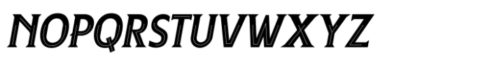 Berverlywood Inline Italic Font LOWERCASE