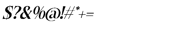 Besteza Italic Font OTHER CHARS