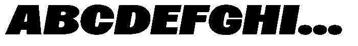 Betamax Black Expanded Italic Font UPPERCASE