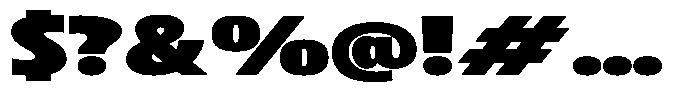 Betamax Black Expanded Font OTHER CHARS