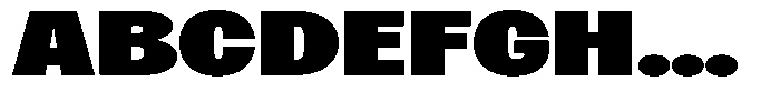 Betamax Black Expanded Font UPPERCASE