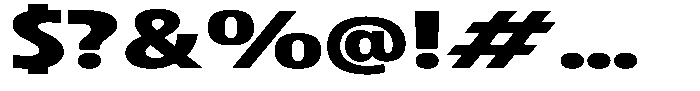 Betamax Bold Expanded Font OTHER CHARS