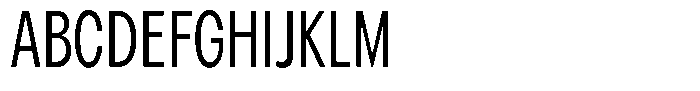 Betamax Light Condensed Font UPPERCASE