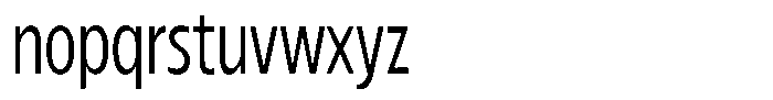 Betamax Light Condensed Font LOWERCASE