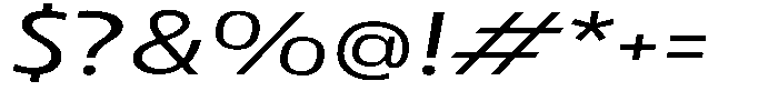 Betamax Light Expanded Italic Font OTHER CHARS