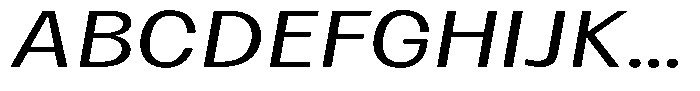 Betamax Light Expanded Italic Font UPPERCASE