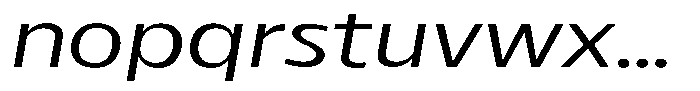 Betamax Light Expanded Italic Font LOWERCASE