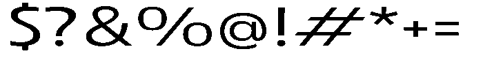 Betamax Light Expanded Font OTHER CHARS