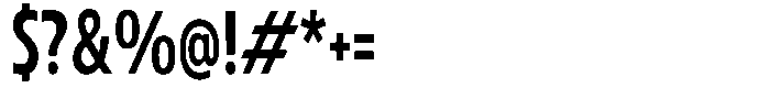 Betamax Regular Condensed Font OTHER CHARS