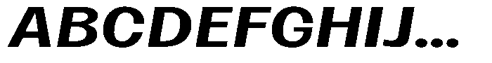 Betamax Regular Expanded Italic Font UPPERCASE