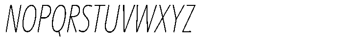 Betamax Thin Condensed Italic Font UPPERCASE