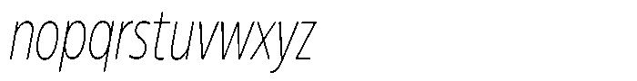 Betamax Thin Condensed Italic Font LOWERCASE