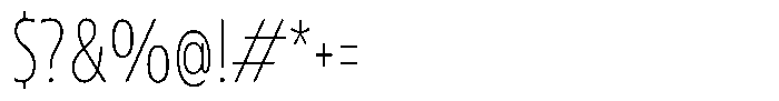 Betamax Thin Condensed Font OTHER CHARS