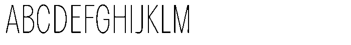 Betamax Thin Condensed Font UPPERCASE
