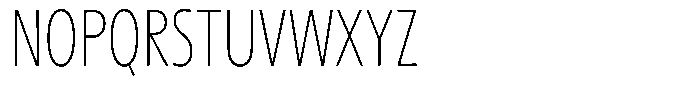 Betamax Thin Condensed Font UPPERCASE