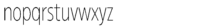 Betamax Thin Condensed Font LOWERCASE