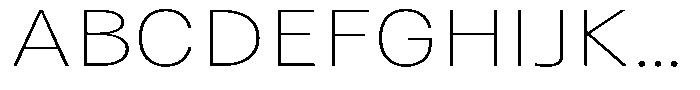 Betamax Thin Expanded Font UPPERCASE